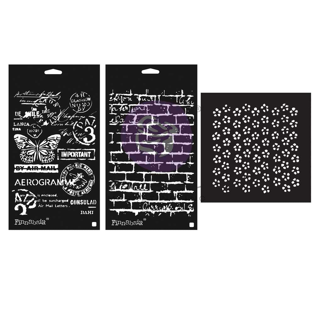 Limited Edition Stencil Set – Perfectly Grungy – 2 pcs 6″x9″ + 1 pc 5.75″x6″