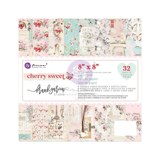 Cherry Sweet Collection 8×8 Paper Pad – 24 sheets – 6 double-sided designs x 4 sheets each