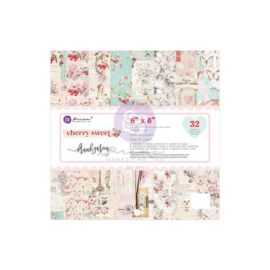 Cherry Sweet Collection 6×6 Paper Pad – 24 sheets – 6 double-sided designs x 4 sheets each