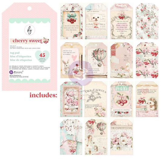 Cherry Sweet Collection Tag Pad – 45 sheets, 2.5″x4″