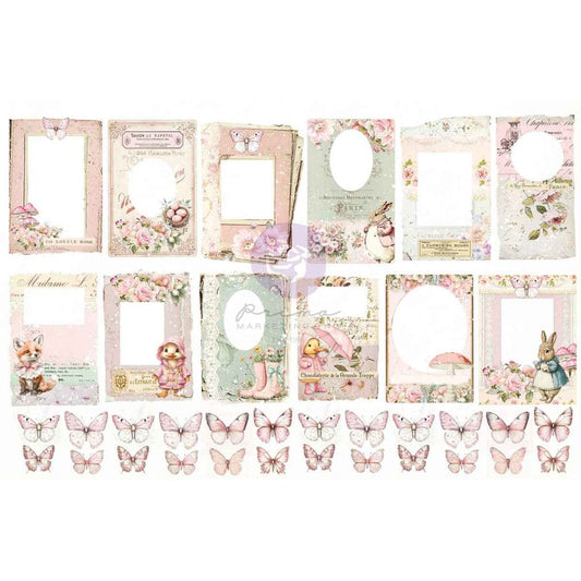 Sweet Spring Collection Ephemera -Butterflies & Frames – 72 pcs w/ foil accents