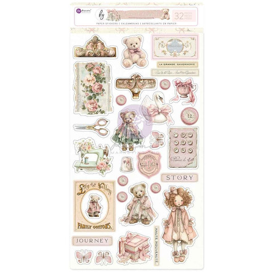 Buttons & Keepsakes Collection Stickers – 32 pcs