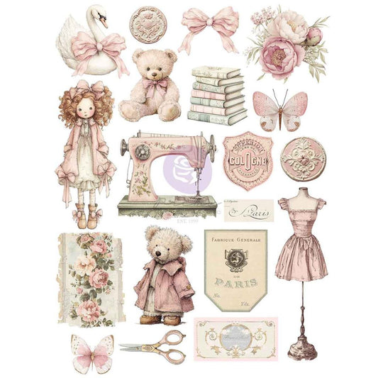 Buttons & Keepsakes Collection A4 Transfer – 1 sheet, 8.3″x11.7″
