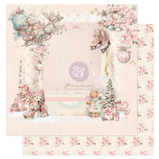 Christmas Blush Collection 12×12 Sheet – Magical Nights – 1 sheet 12″x12″ w/ foil details 10 sheets