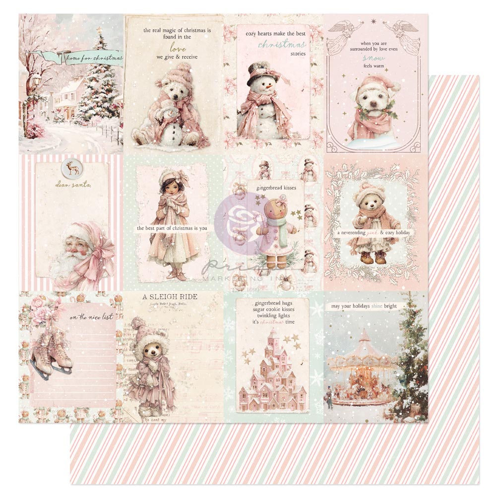 Christmas Blush Collection 12×12 Sheet – On The Nice List – 1 sheet 12″x12″ w/ foil details 10 pages (Copy)