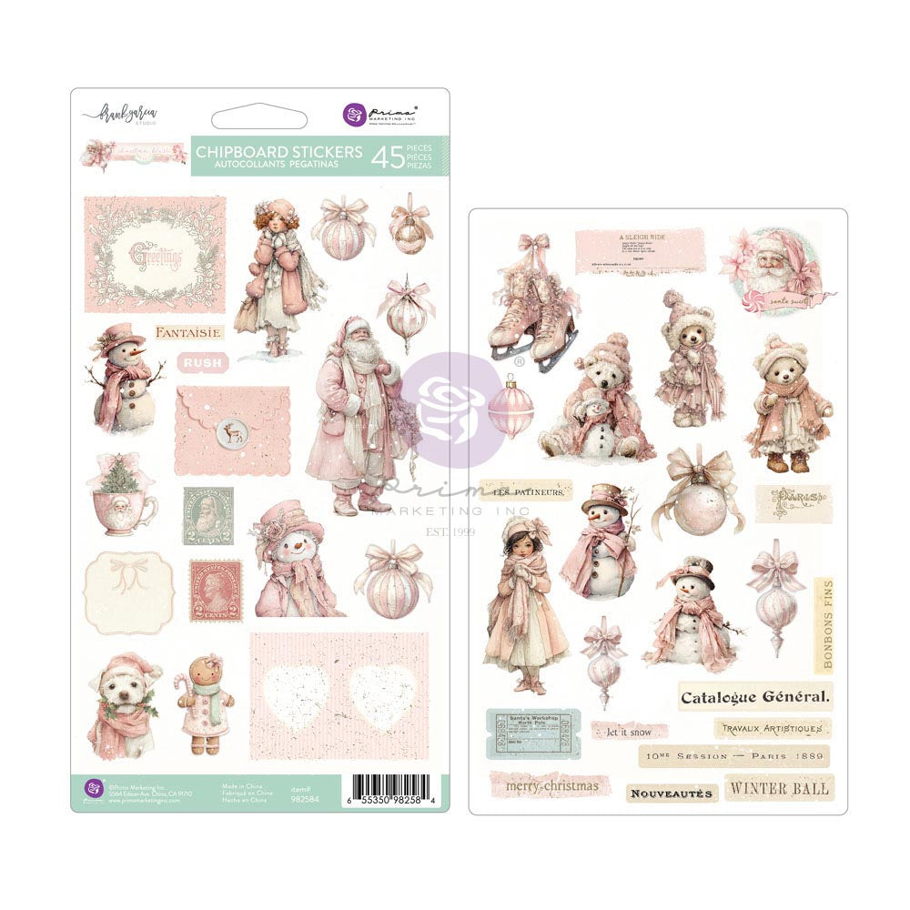 Christmas Blush Collection Chipboard Stickers