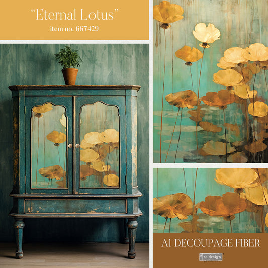 Eternal Lotus - A1 Decoupage Fiber - Exclusive and Limited Release