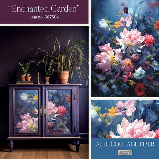 Enchanted Garden - A1 Decoupage Fiber - Exclusive and Limited Release