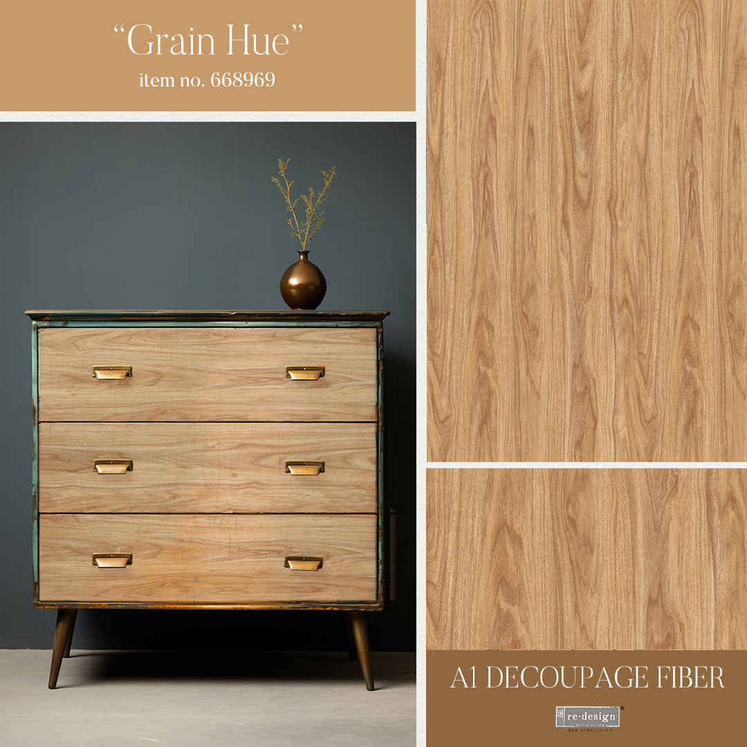 Grain Hue - A1 Decoupage Fiber - Exclusive and Limited Release