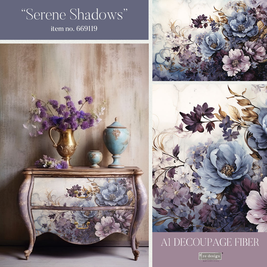 Serene Shadows - A1 Decoupage Fiber - EXCLUSIVE AND LIMITED DESIGN!