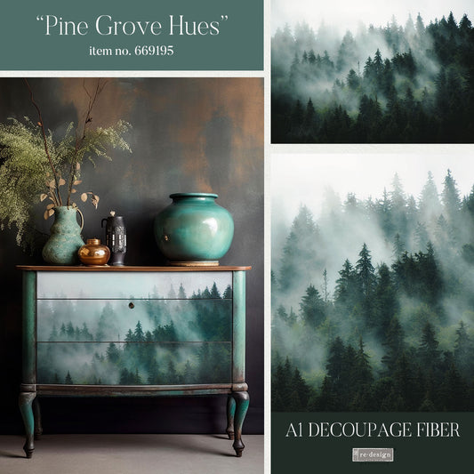 Pine Grove Hues- A1 Decoupage Fiber - Exclusive and Limited Release