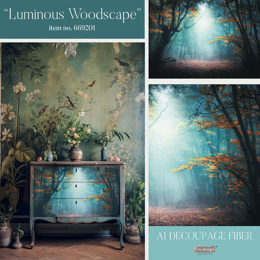 Luminous Woodscape - A1 Decoupage Fiber - Exclusive and Limited Release