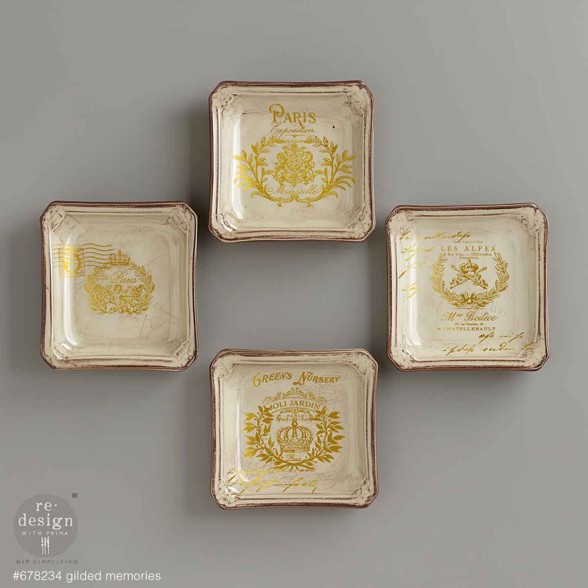 H2O Transfers Gold – Gilded Memories – 2 sheets, 8.5″x11″