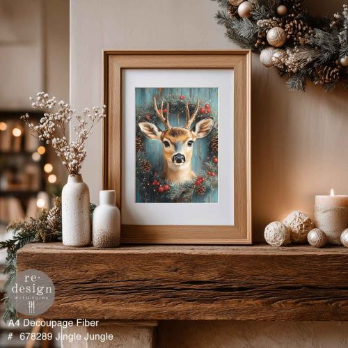 A4 Decoupage – Jingle Jungle– 1 sheet, 8.27″x11.69″