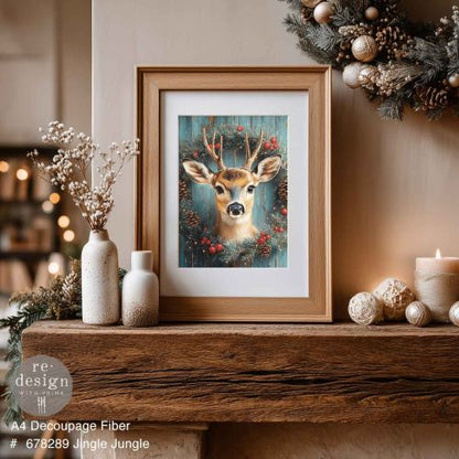 A4 Decoupage – Jingle Jungle– 1 sheet, 8.27″x11.69″