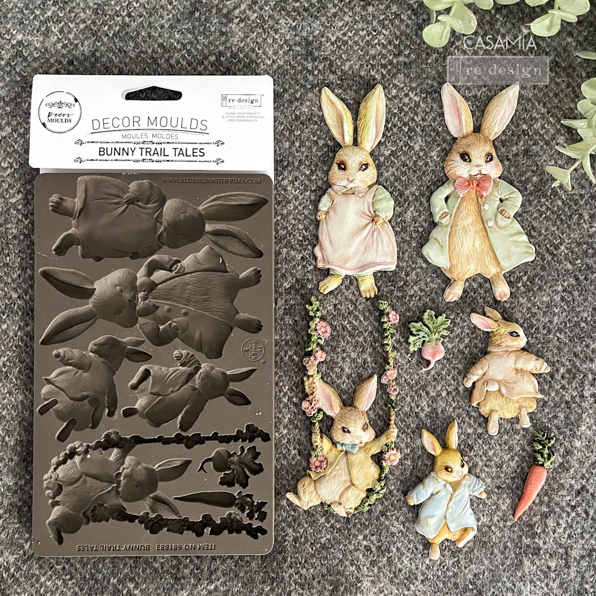 Decor Moulds® – Bunny Trail Tales – 1 pc, 5″x8″x8mm