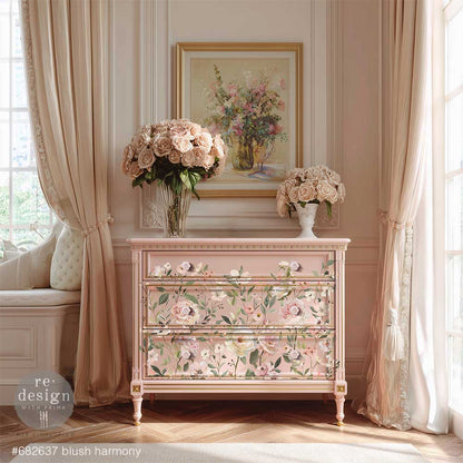 Decor Transfers® – Blush Harmony – total sheet size 24″x35″, cut into 4 sheets