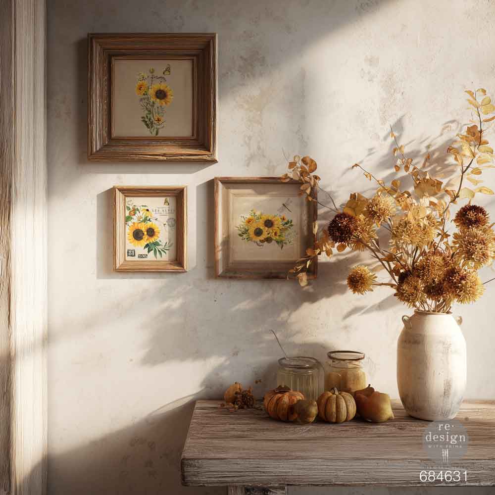 H2O Transfers Single Sheet – Rustic Amber Petals – 1 sheet,