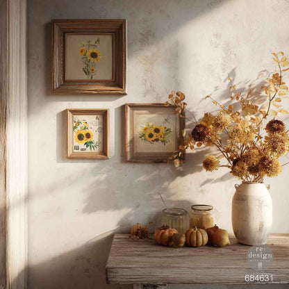 H2O Transfers Single Sheet – Rustic Amber Petals – 1 sheet,