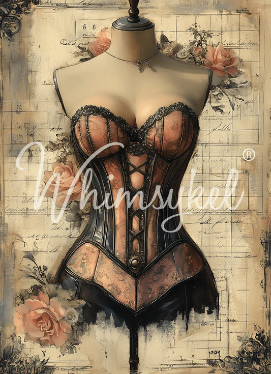 Laced in Time - Decoupage Tissue Paper   21" x 29"