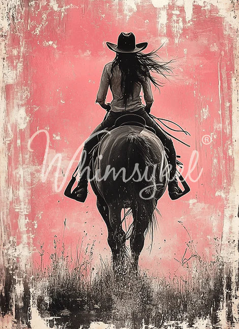 Riding Solo - Decoupage Tissue Paper "14" x"20" Whimsykel Designs