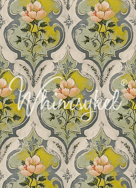 Romantic Fleurs- Decoupage Tissue Paper "21" x"29" Whimsykel Designs