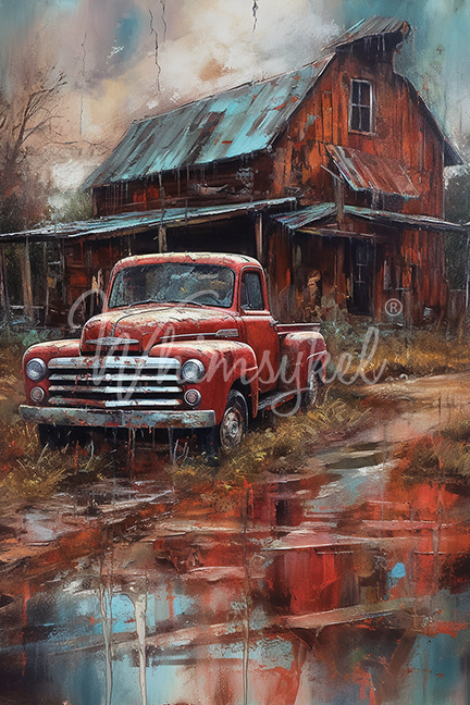 Rural Reflections - Decoupage Tissue Paper   21" x 29"