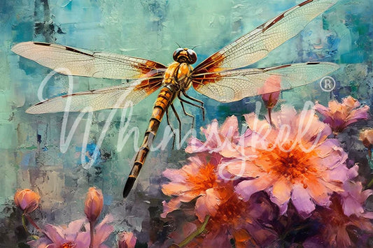 Dragonfly Dance - Decoupage Tissue Paper   29" x 21"