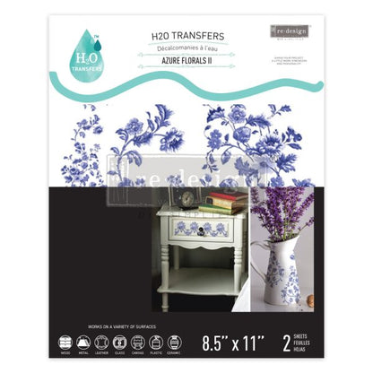 Azure Florals II - H2O Transfers