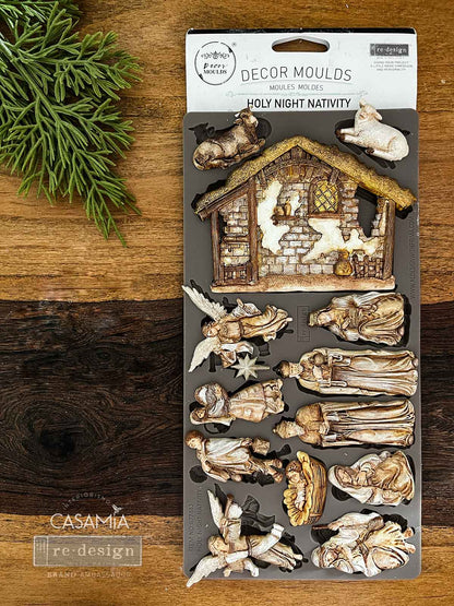 Decor Moulds® – Holy Night Nativity – 1 pc, 5″x10″x8mm