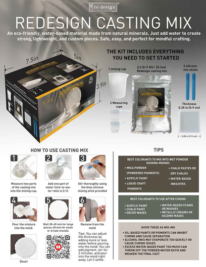 Redesign Casting Mix Kit – 1 bag of mix (2.2 lbs)