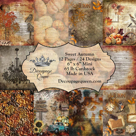 Sweet Autumn Scrapbook Set - Mini - Decoupage Queen