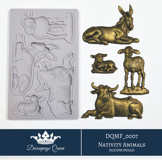 Decoupage Queen Silicone Mould - Nativity Animals - Limited Edition