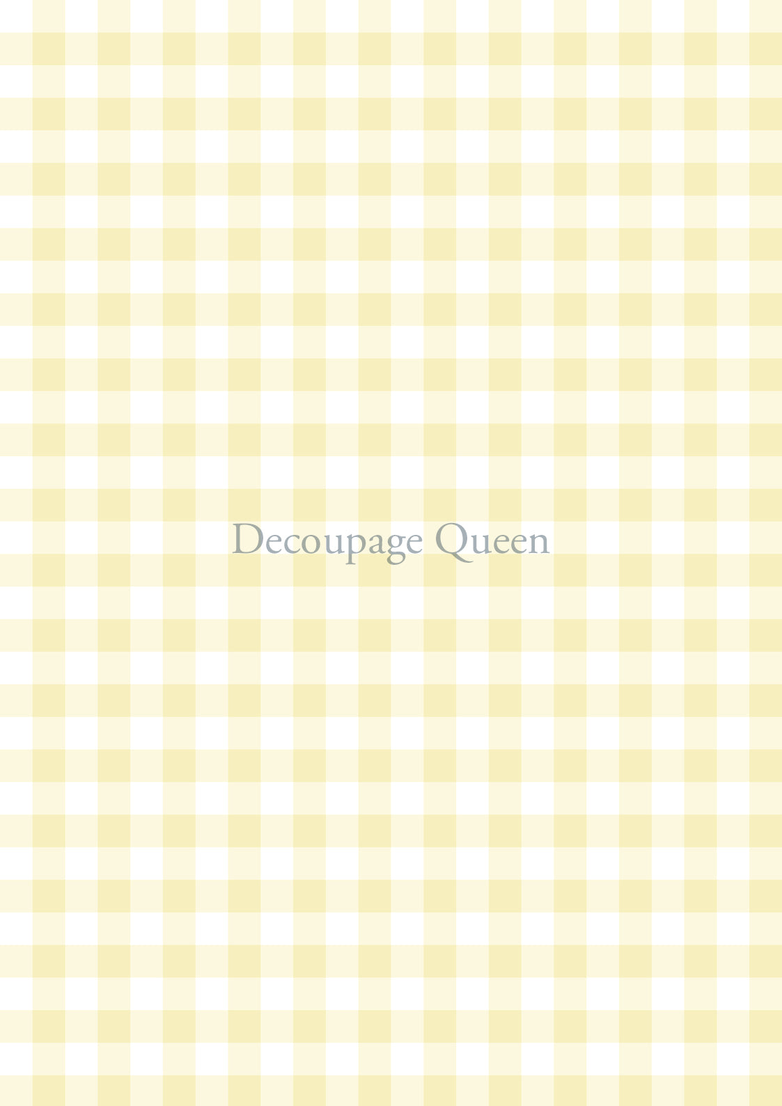 Yellow Gingham by Decoupage Queen