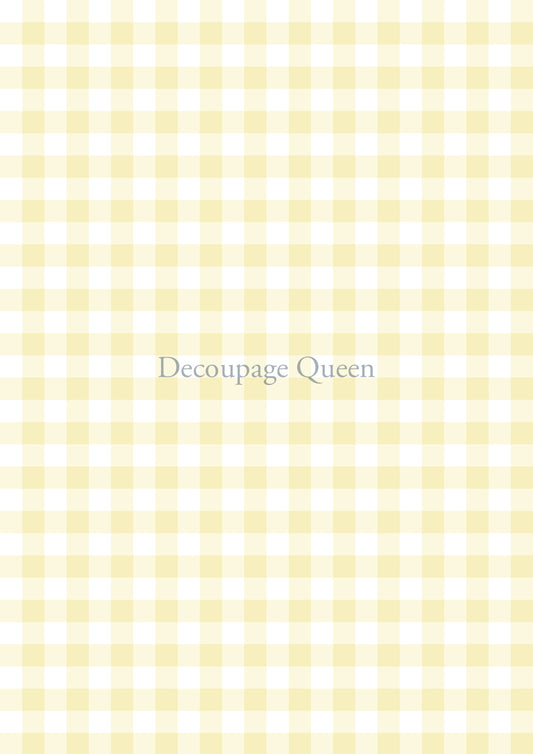 Yellow Gingham by Decoupage Queen