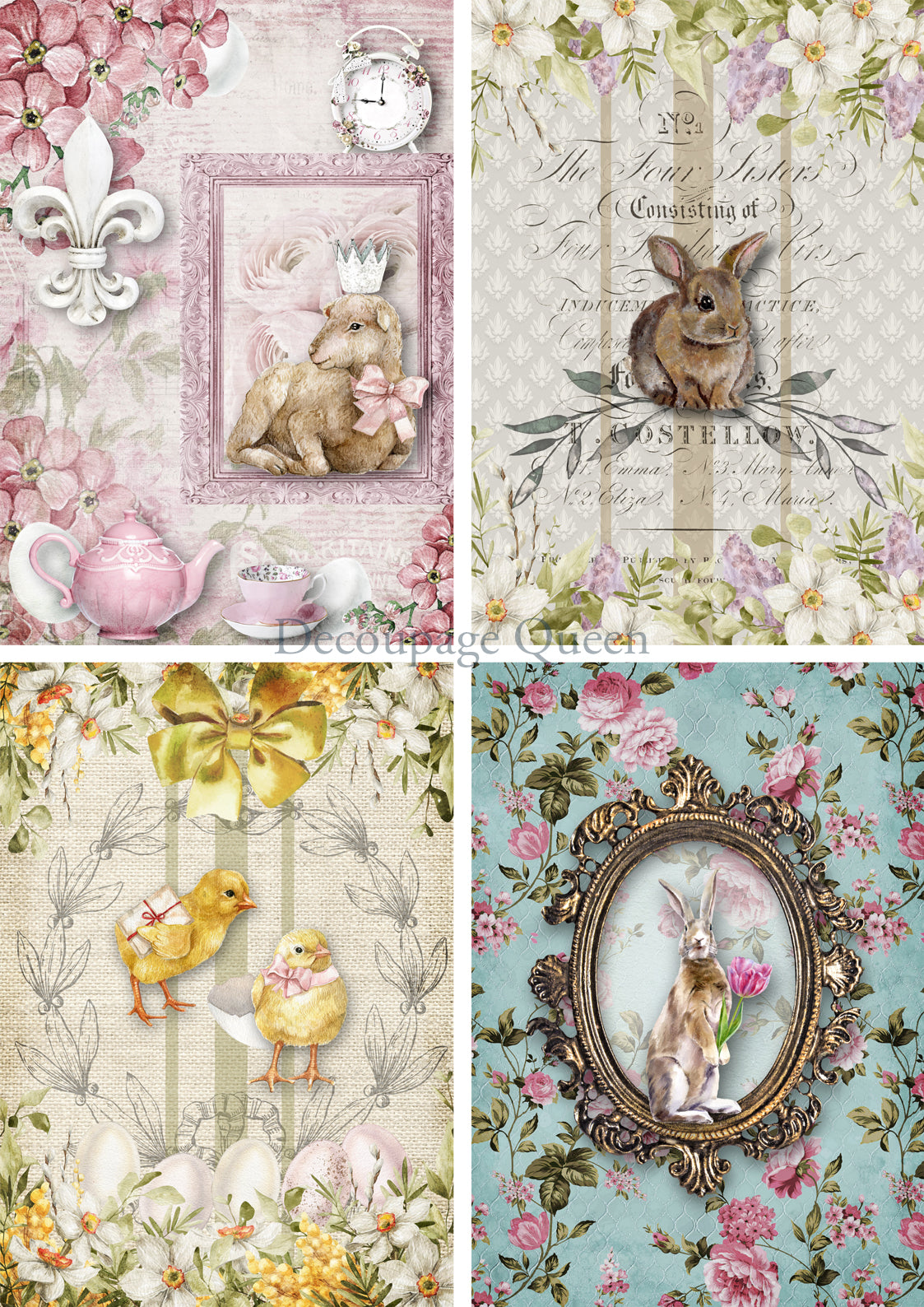 Easter Creatures Four Pack by Decoupage Queen