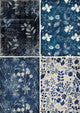 Decoupage Queen Indigo Botanicals 4 Pack