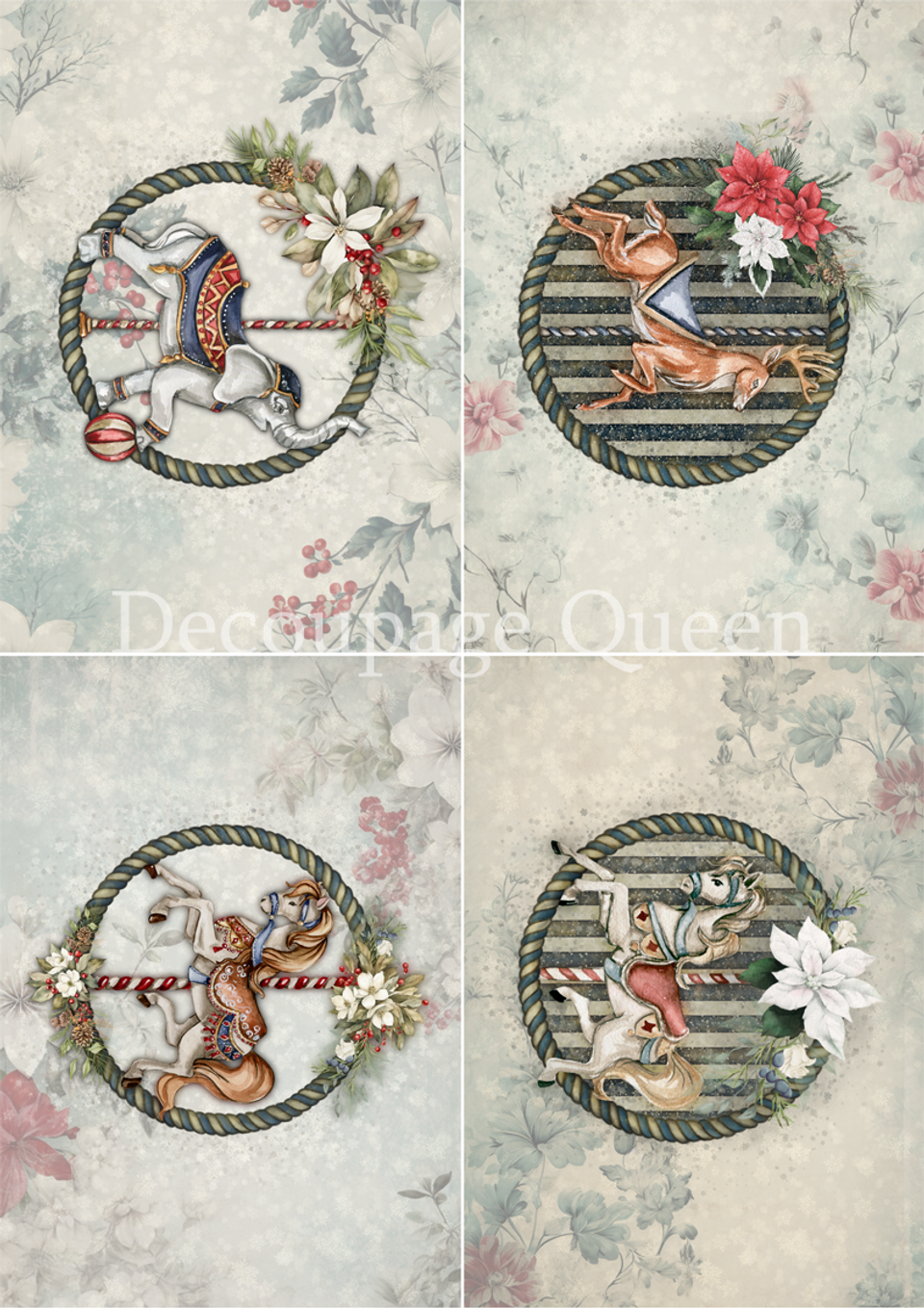 Decoupage Queen Dainty and the Queen - Jolly 4 Pack Rice Paper