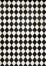 Decoupage Queen Rice Paper - Teresa Rene Art - Black and Ivory Harlequin