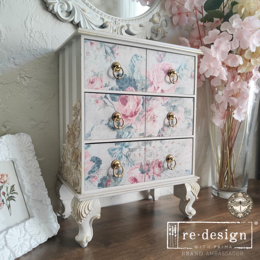 Double Delight Decoupage Fiber Paper Set – Pink Blossom Bliss – Total 2 sheets – 1 sheet, 19.5″x30″ + 1 sheet,