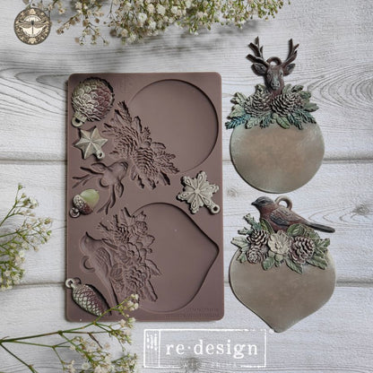 Decor Moulds® – Evergreen Antler Emblem – 1 pc, 5″x8″x8mm