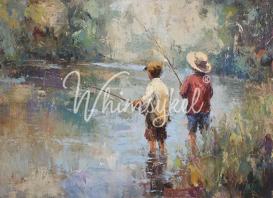 Just Fishing - Decoupage Tissue Paper   21" x 29"