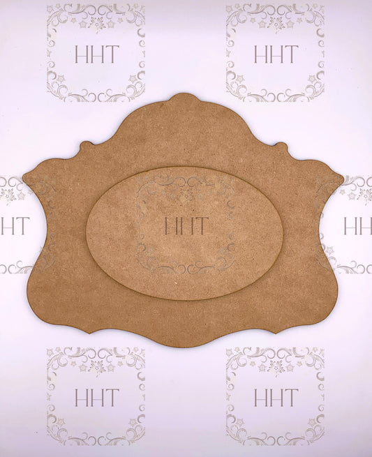 Handcrafted Holiday Traditions MDF Rectangular Plaque with oval Inlay