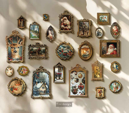 A4 Decoupage –  Frosted Boughs & Berries – 1 sheet, 8.27″x11.69″