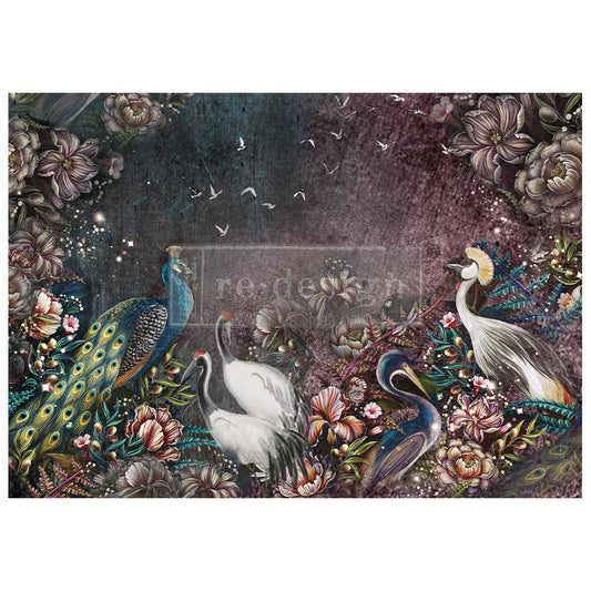 Birds and Blooms - A1 DECOUPAGE FIBER- Limited Release