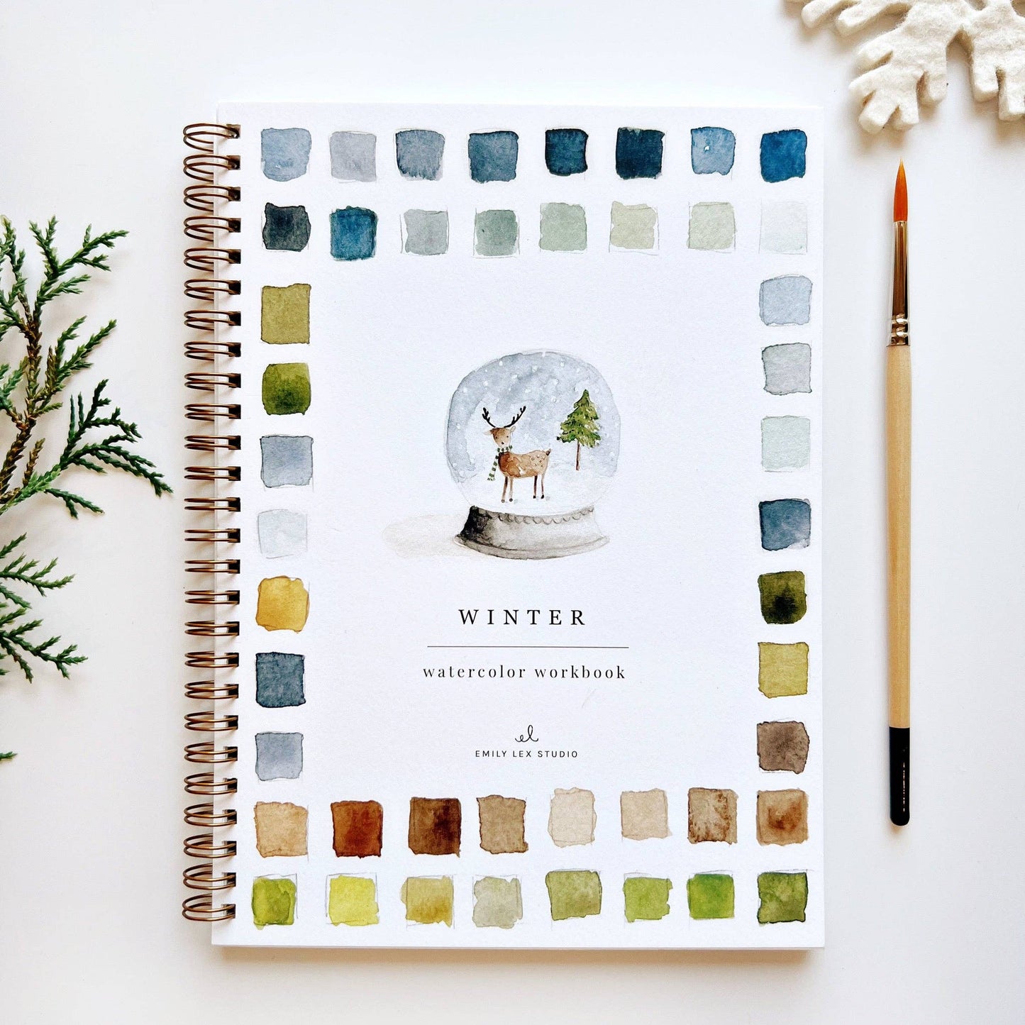 Winter watercolor workbook by Emily Lex