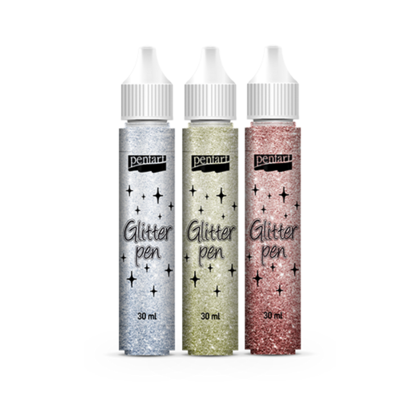 Glitter pen 30 ml red