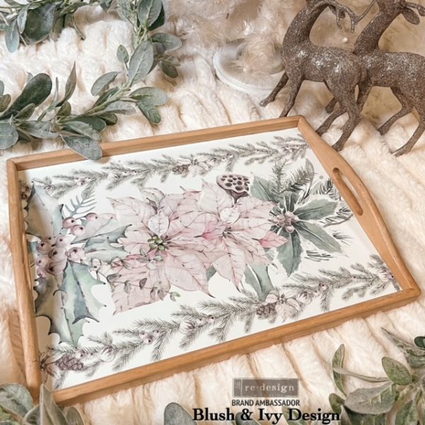 Evergreen Florals- Furniture Decal transfer by redesign with Prima!