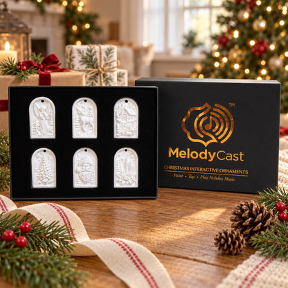 PRE-ORDER MelodyCast | Paint-Tap-Play Christmas Ornaments (Set of 6)