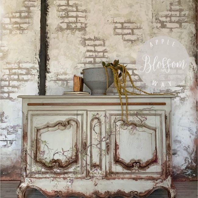 Blossom Flight - Rub-On Furniture Decal transfer by redesign with Prima!